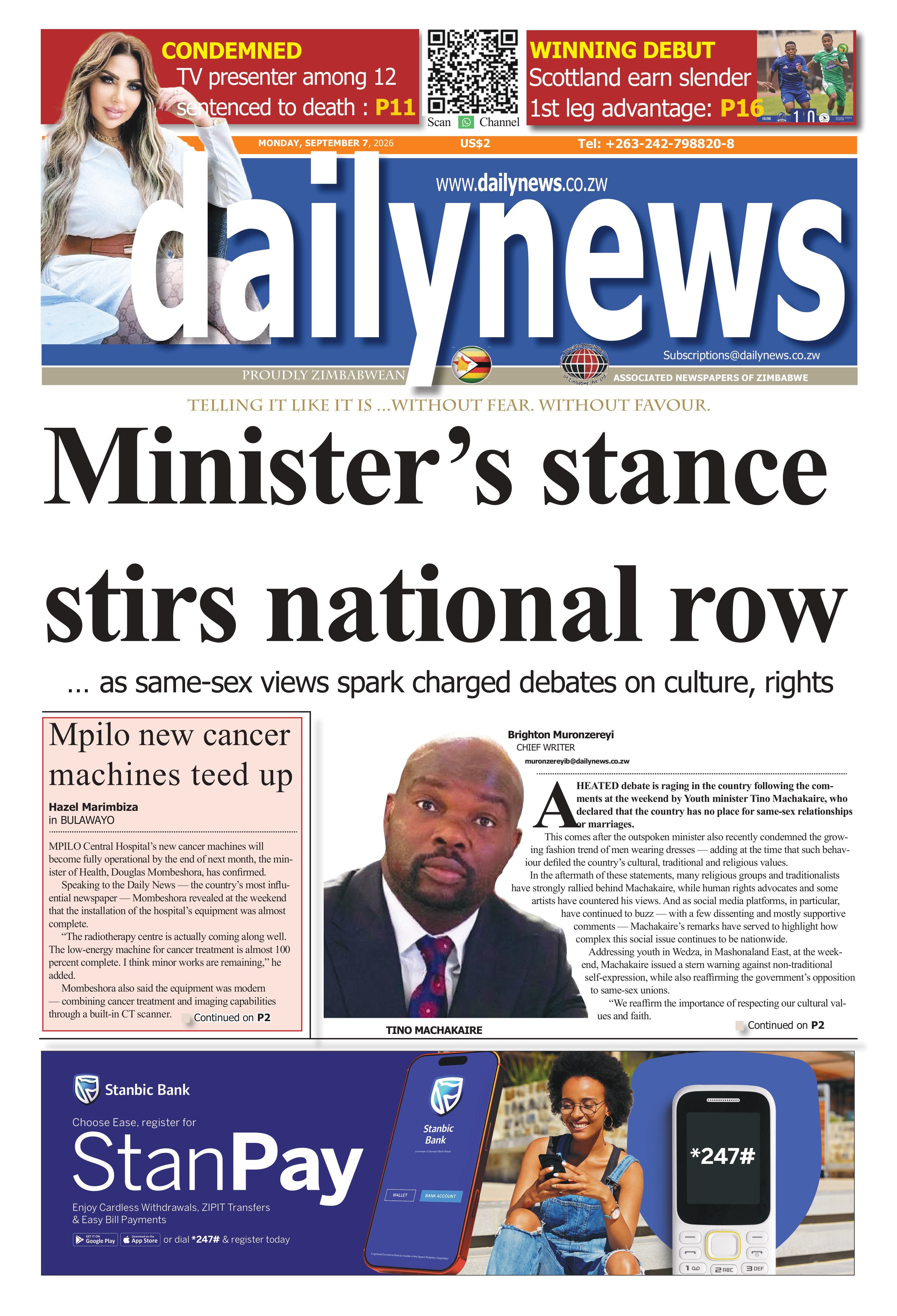 Monday 7 September 2026